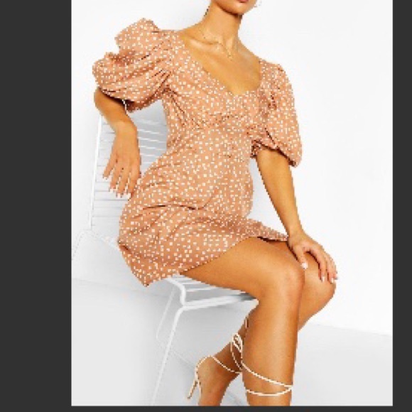 Polka dot puff sleeve dress - Picture 7 of 7